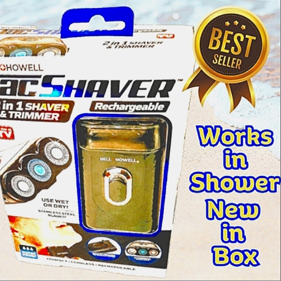 Waterproof TAC Shaver Mustache Beard Rotary Pop-Up Trimmer Shower Travel NWT - Picture 1 of 3